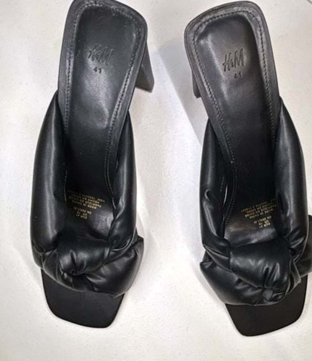 H&M Heeled Mules Size 10 Black